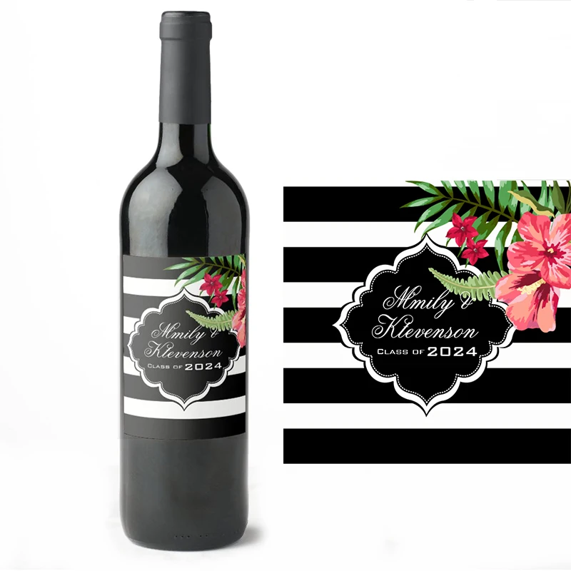 

18PCS CustomedGraduations Wine Wine Bottle Labels Waterproof Packaging Personalize LogoDIYParty Decor Party Supplies