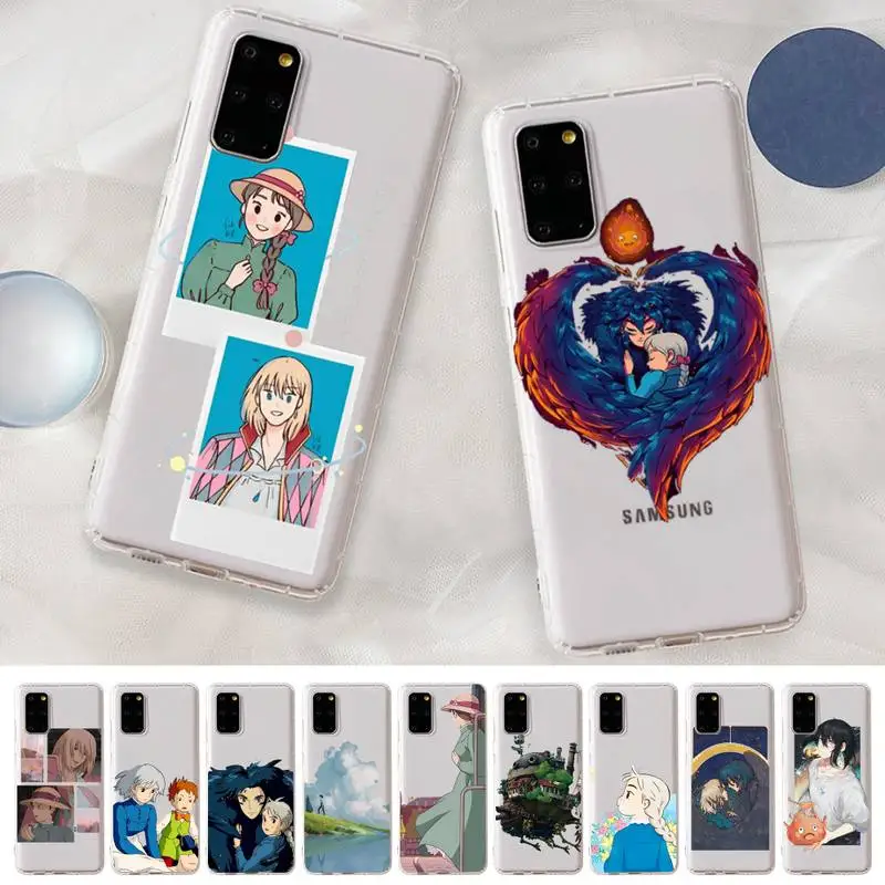 

Anime Howl's Moving Castle Phone Case For Samsung S 20 21 22 23 for Redmi Note7 8 9 10 for Huawei P20 30 40 Clear Case
