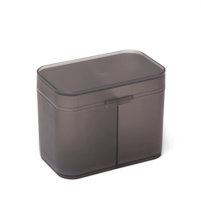 

Cotton Pads Nail Wipes Makeup Brushes Organizer Storage Box Double-Compartment