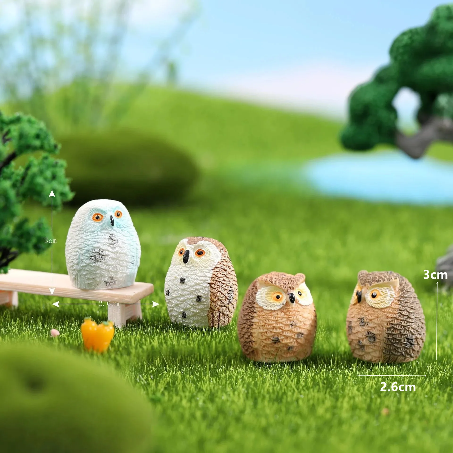 

Статуэтки сов из смолы, набор из 4 штук
