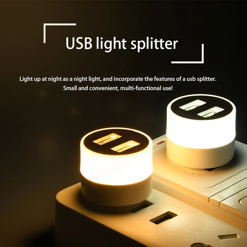 

Лампа с USB-разъемом, маленький круглый светильник, Ночной светильник, компьютерный мобильный Мощный USB мини-светильник для книг, портативный светодиодный светильник для чтения с защитой глаз