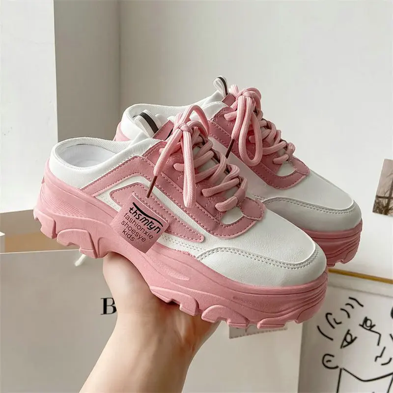 2023 Spring and Autumn Ladies Women's Shoes Casual Sports Korean Fashion Breathable Flat Bottom Running Light Travel Sneakers