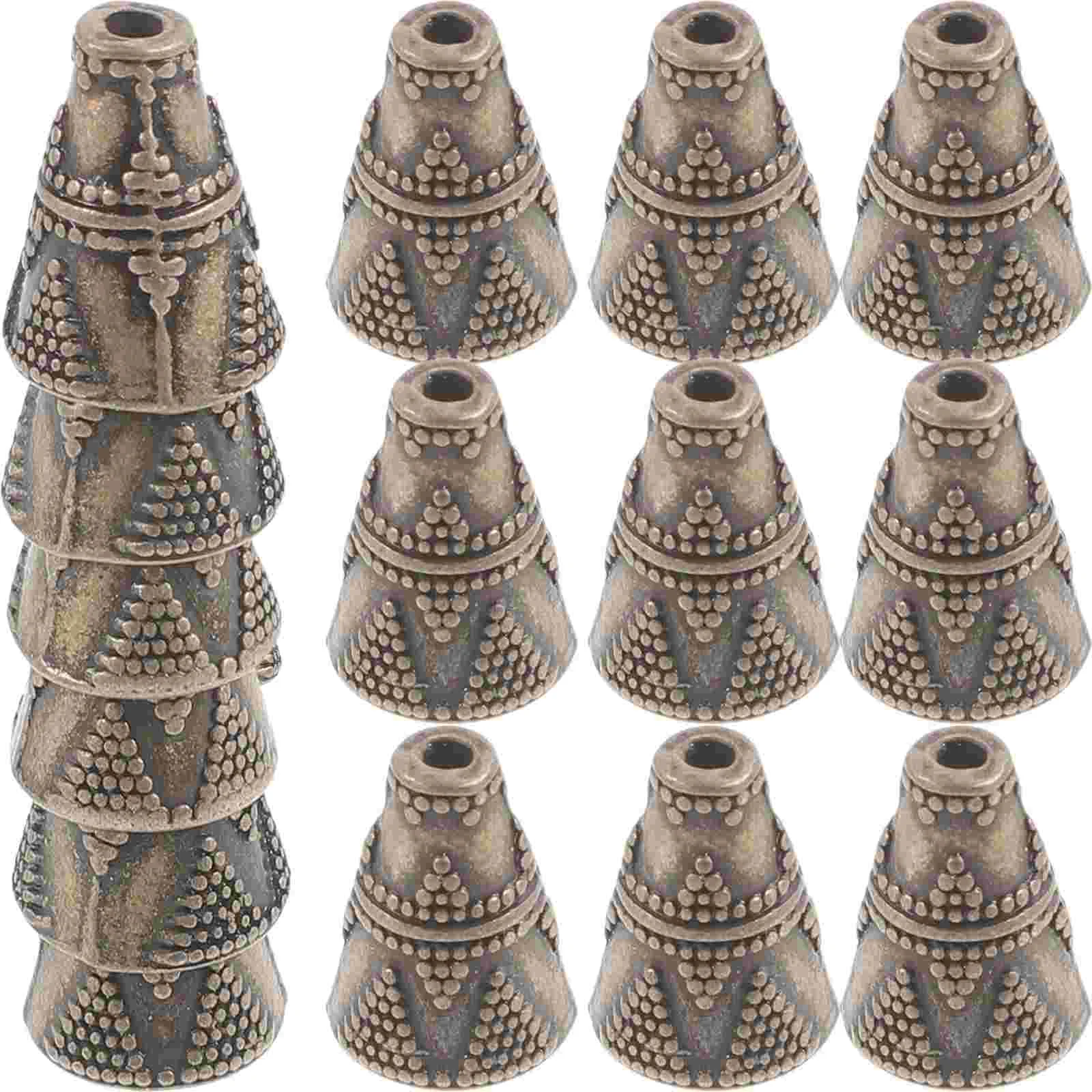 

Headdress Beads Crafting Metal Decorative Jewelry Charms Chimney Shaped Accessories