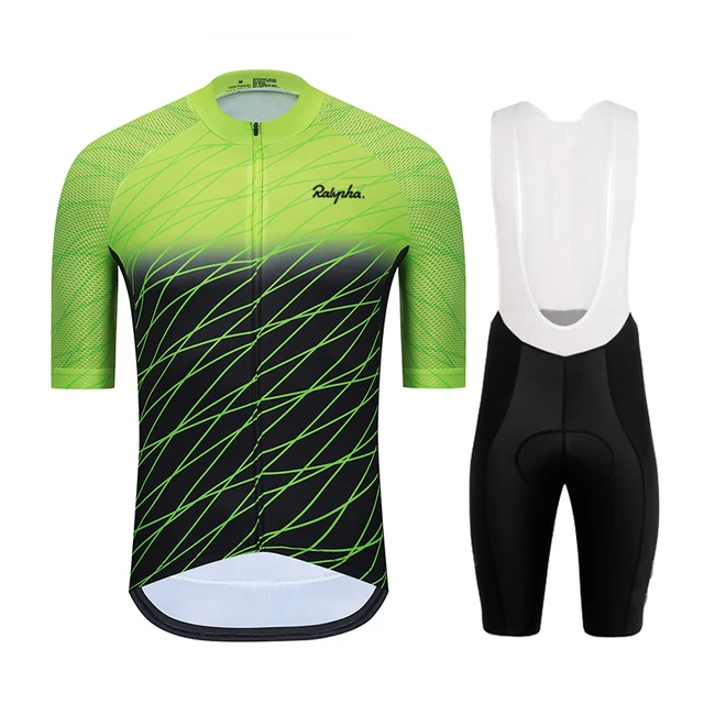 

Raphaful Summer Cycling Jersey Set Breathable Team Racing Sport Bicycle Jersey Mens Cycling Clothing Short Bike Jersey