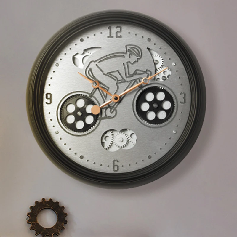 

Black Wall Clock Modern Design Round Mechanical Fashion Creative Silent Wall Clock Living Room Reloj De Pared room decorarion UU