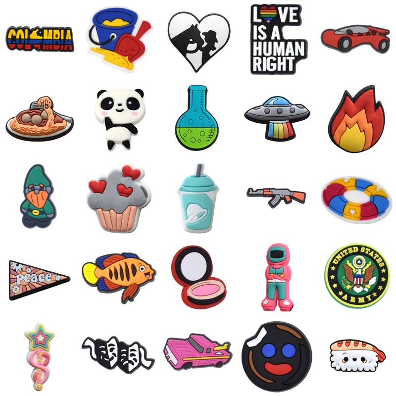 

Wholesale Bulk Men Boy Shoe Charms Shoes Accessories Packs Decorations for Crocs Set Jeans Kids Gifts Para Pins Girl Women Charm