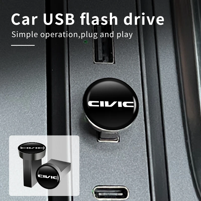 Car USB Flash Drive Memory Stick For Honda Civic Accord Fit Jazz CRV BRV HRV Insight Pilot Passport TYPE-R Legend Stream