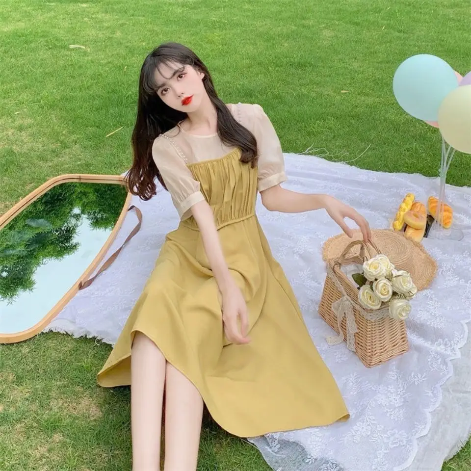 Женская юбка с имитацией жемчуга трапециевидная большого размера на подтяжках