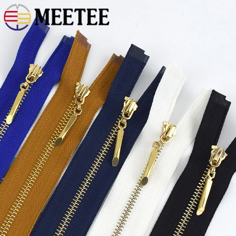 Металлическая молния Meetee 2/5 шт. 3 #40-70 см с открытым концом для шитья сумок курток