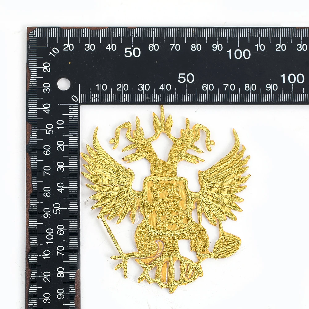 5 шт. золотые двуглавые нашивки с орлом в стиле ретро железная аппликация сумка