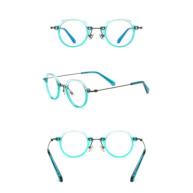 

Belight Optical Acetate with Titanium Prescription Vintage Retro Oval Shape Men Women Eyeglasses Spectacle Frame Eyewear 185711