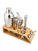 stainless steel cocktail shaker mixer drink set tools with wine rack making bartender kit for home