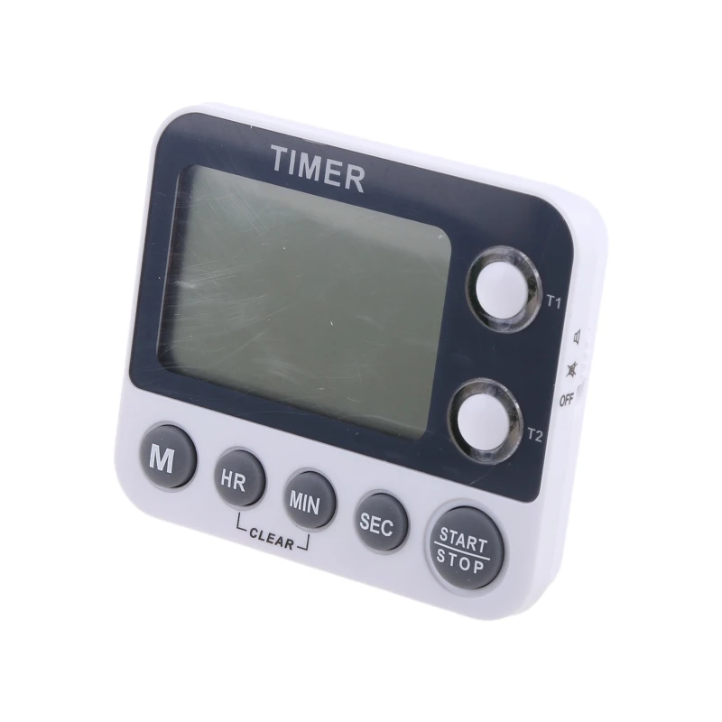 

2 Group Timer Stopwatch Kitchen Cooking Timer Portable Digital Electronic 2Group Countdown Alarm Clock Reminder 0.01s 53CA