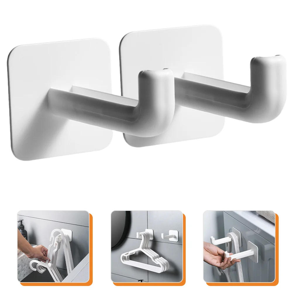 

2pcs Portable Compact Wall Mount Laundry Hangers Hangers Organizers Storage Organizers Clothes Hanger Stands