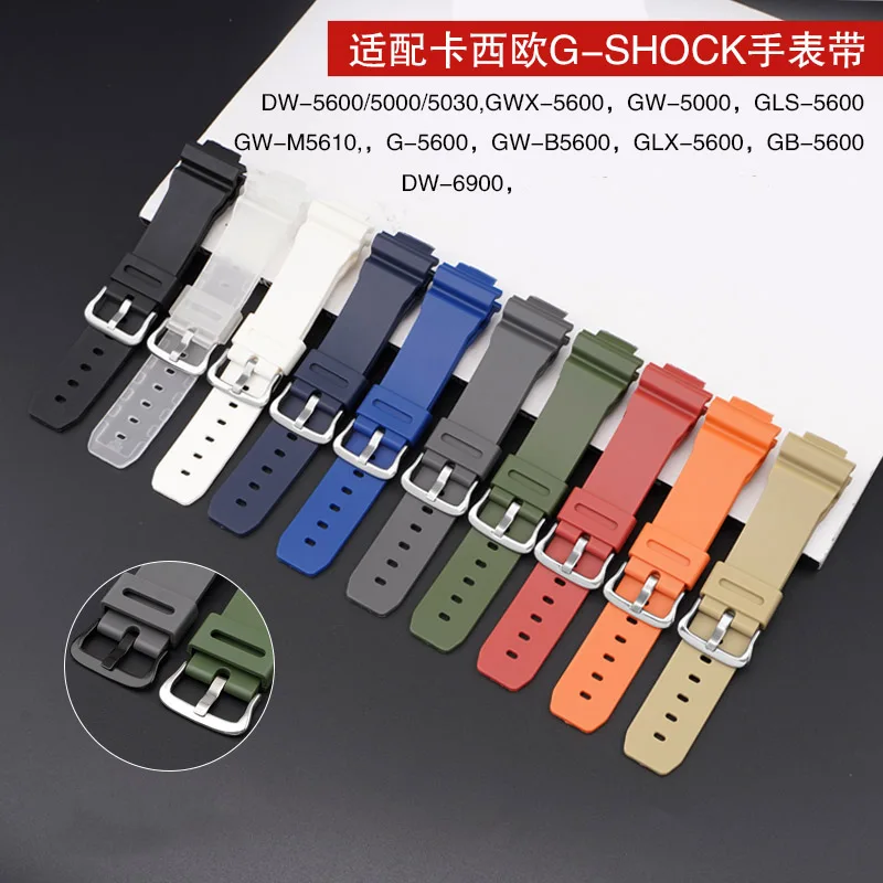 

Bands for G shock DW-5600/5000/5030,GW-M5610/G-5600,GW-B5600,GLS-5600,GB-5600,DW-6900 Casio gshock Diving Sport Watchband Belts