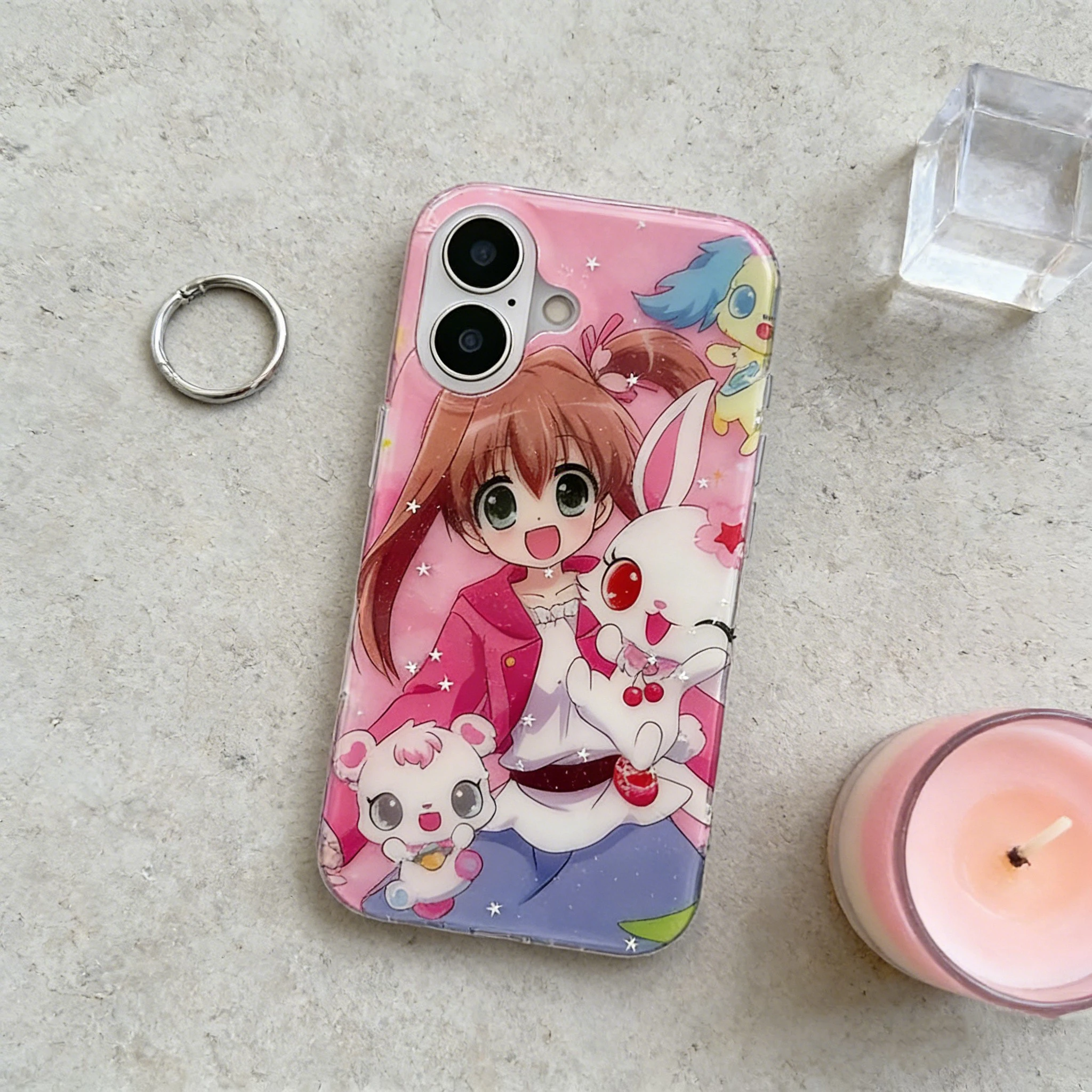 Фото ХИТ ПРОДАЖ: Японский мультяшный чехол с кроликом для iPhone 17, 16e, 16, 15, 14, 13, 12, 11 Pro Max, X, Xs, XR, XS Max, 8, 7, 6, Air, Plus, Feather №3