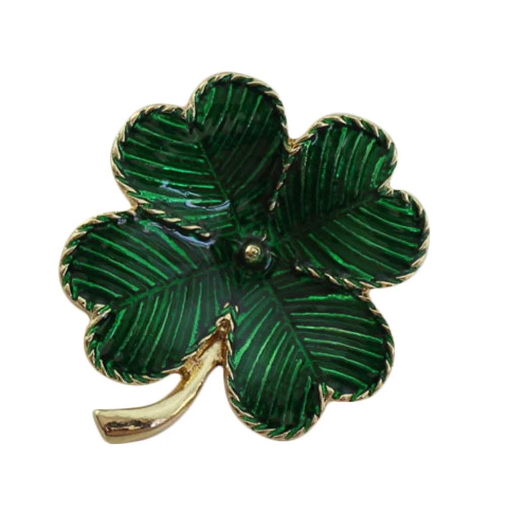 

Pin Brooch Day Shamrock Leaf Patricks St Lapel Women Four S Brooches Patrick Metal Hat Accessories Green Hats Enamel Fashion