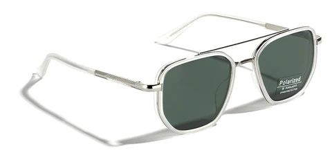Мужские и женские солнцезащитные очки Peekaboo TR90, поляризационные солнцезащитные очки в ретро-стиле с металлическим квадратным каркасом, с двойным мостом, для вождения, цвет зеленый, черный, uv400