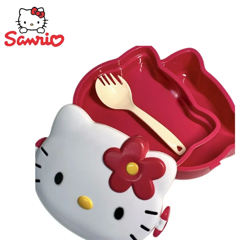 

Милый Ланч-бокс Hello Kitty Cinnamoroll My Melody Kawaii Sanrio с героями аниме, пластиковый Ланч-бокс, Ланч-бокс, Ланч-бокс для студентов, коробка для фруктов, печать