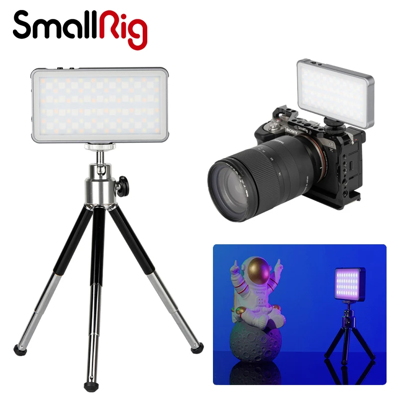 

Smallrig Vibe P96L RGB Video Light with Mini Telescopic Tripod Ball Head 21 Lighting Effects Mini Pocket Fill light
