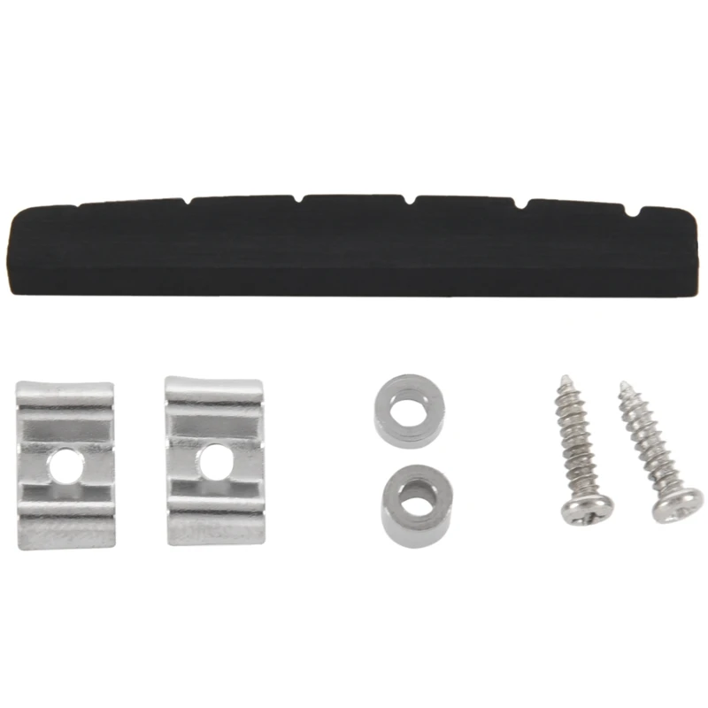 

6 черных 6-струнных верхних гаек для гитары 42x3,5 мм с чистым винтажным деревом