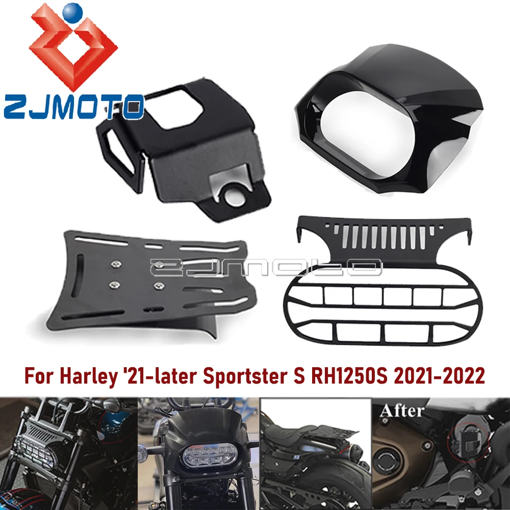 

Обтекатель для передней фары мотоцикла, дизайнерская решетка для Harley Sportster S RH1250S 2021-2022, задняя багажная стойка, Крышка Масляного стакана