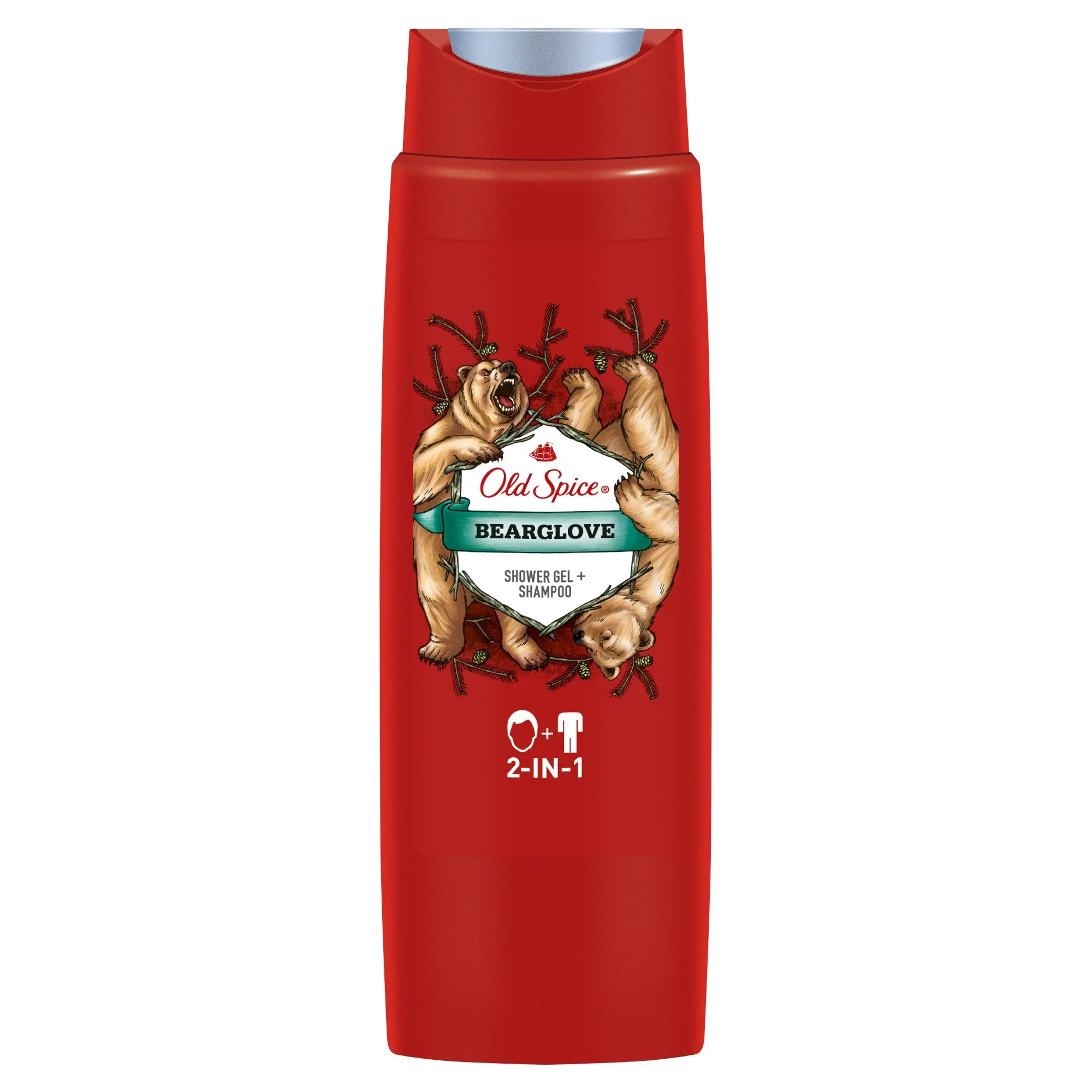 Гель для душа и шампунь 2в1 Old Spice Дикий аромат Bearglove 250 мл | Красота здоровье