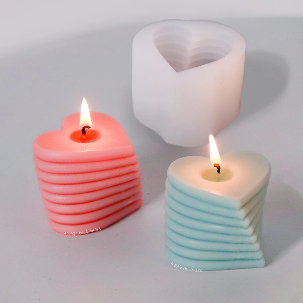 

DIY искусственные свечи, 3D мыло ручной работы, подарки, пластырь из смолы, любовь, декор на День святого Валентина