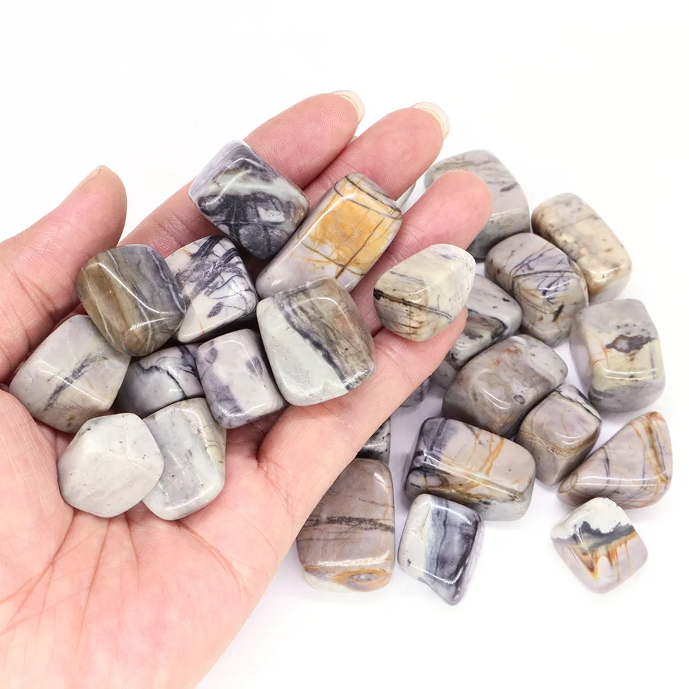 

Natural Picasso Jasper Tumbled Stone Reiki Healing Crystal Mineral Gemstone Home Decoration Fish Tank Aquarium Specimen Ornament