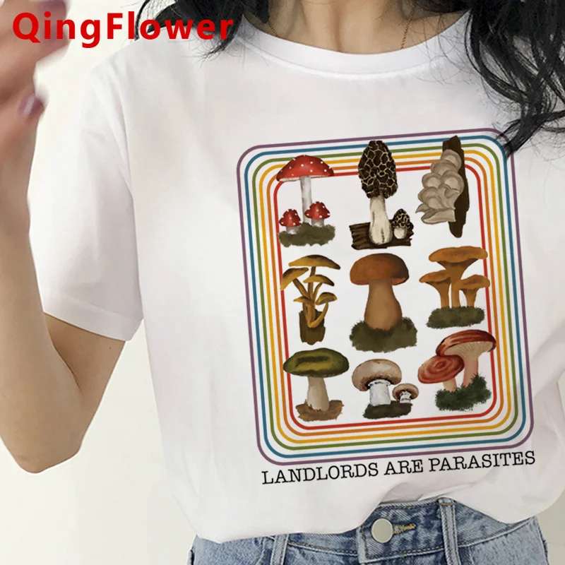

Женская Винтажная Футболка с принтом грибов, в стиле Харадзюку