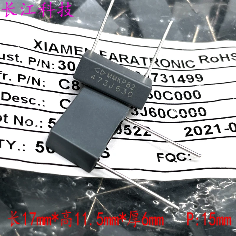 100 шт./MKP82 473 47nf 0 047 uf 630v предохранительный конденсатор D82 C822J473J