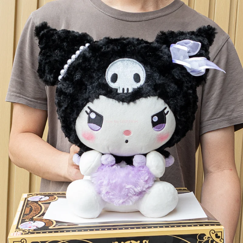 

Новинка Sanrio Мягкая Плюшевая Кукла Kuromi сюрприз Подарочная серия черно-фиолетовая сидячая игрушка для украшения комнаты милый подарок для детей