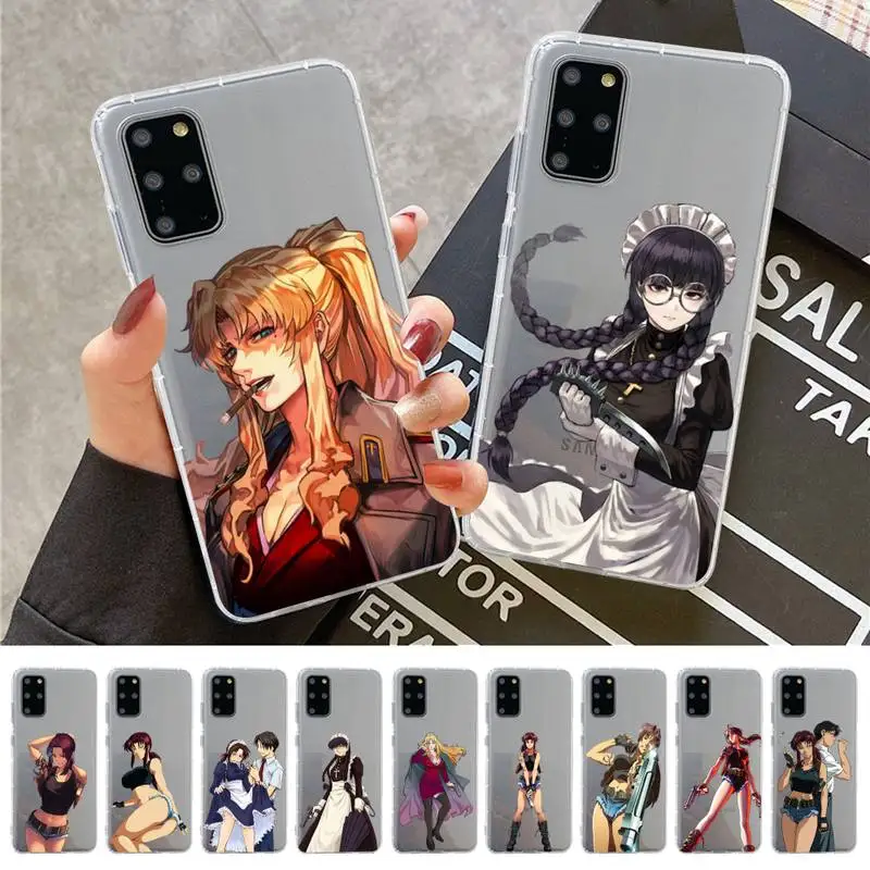 

Black Lagoon Phone Case for Samsung S20 S10 lite S21 plus for Redmi Note8 9pro for Huawei P20 Clear Case