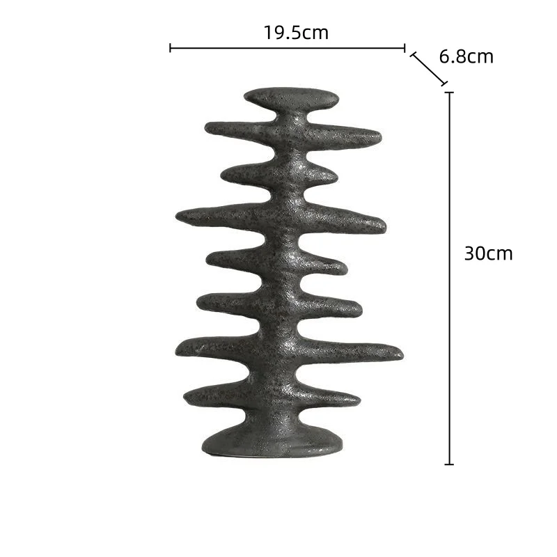 Керамическое украшение ручной работы геометрическое Серебряное в виде рыбьей