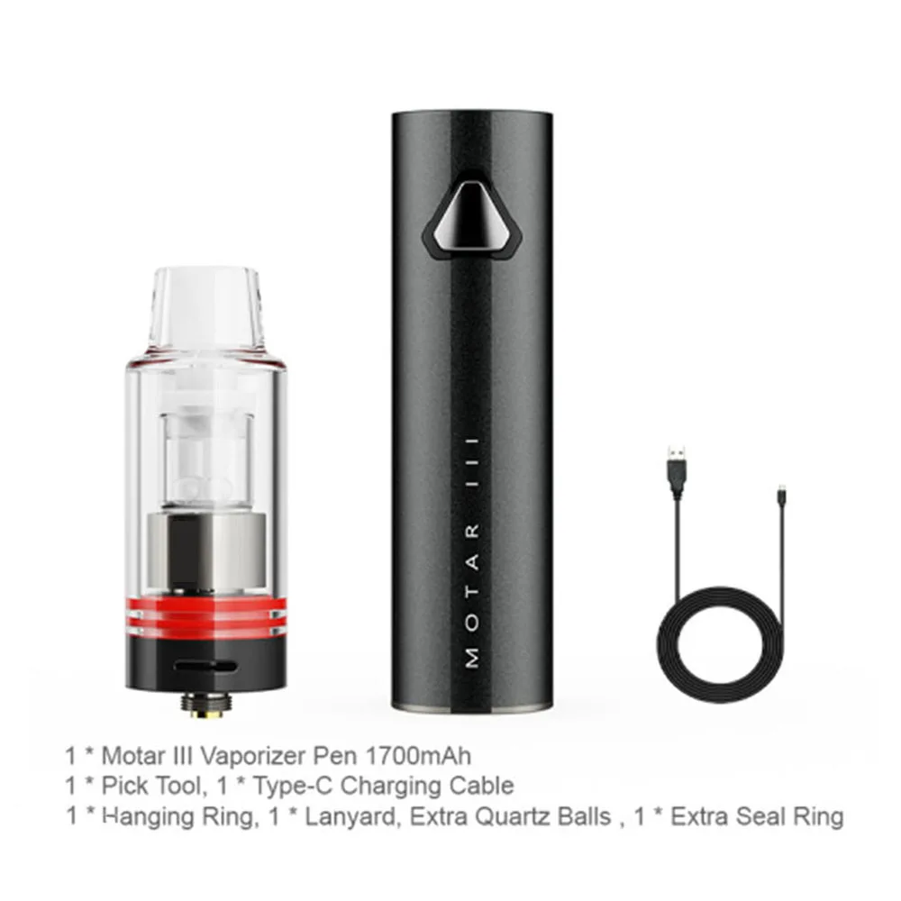 

Original Longmada Motar 3 Wax Kit 1700mah Vape Pen Temperature Control Coil-less Quartz Bucket Vertex Airflow Tank