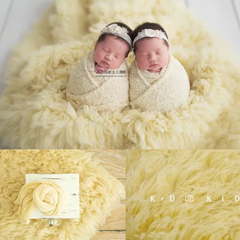 150x90cm Newborn Photography Props Large Size Flokati Hand-Knitted Pure Greek Wool Blanket Baby Photo Boy Girl Background Mat
