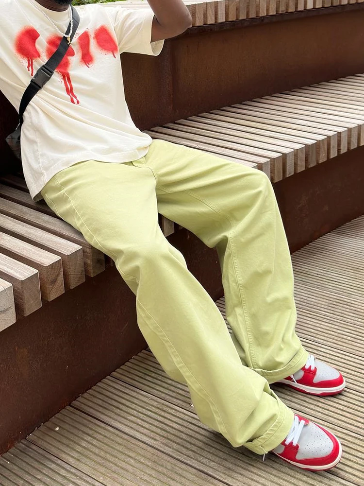 Best-selling Wide Leg Loose Denim Overalls for Men, Y2k Hip-hop High Street Trendy Jeans, Versatile Casual Straight Pants