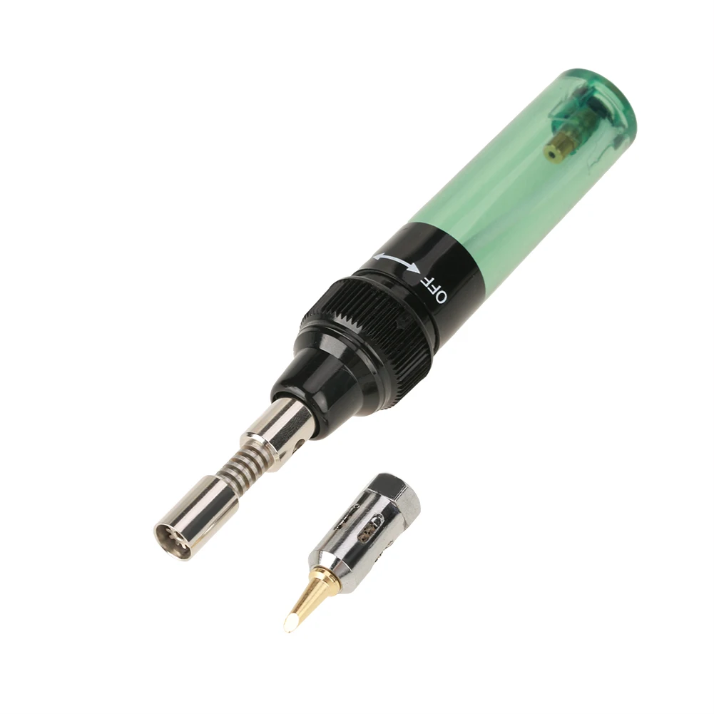 

Cordless Butane Gas Blow Torch Soldering Iron Gun Welding Pen Tool 1300℃ (Green) Gas Soldering Iron Gas Soldering Iron Gas
