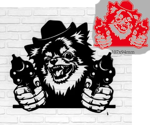 Металлическая пресс-форма в форме собаки для скрапбукинга