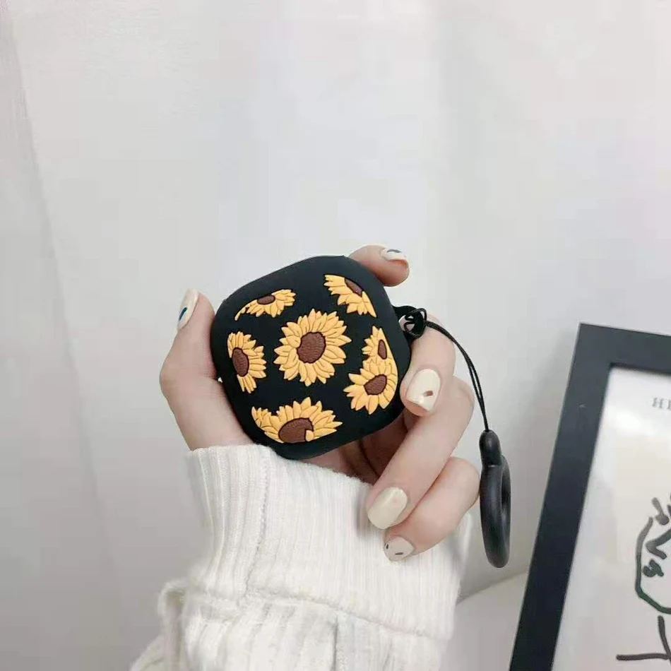 

For Samsung Galaxy Buds Live / buds 2 PRO Case Fashion Sunflower Pattern Silicone Earphone Case for Galaxy Buds PRO Cover