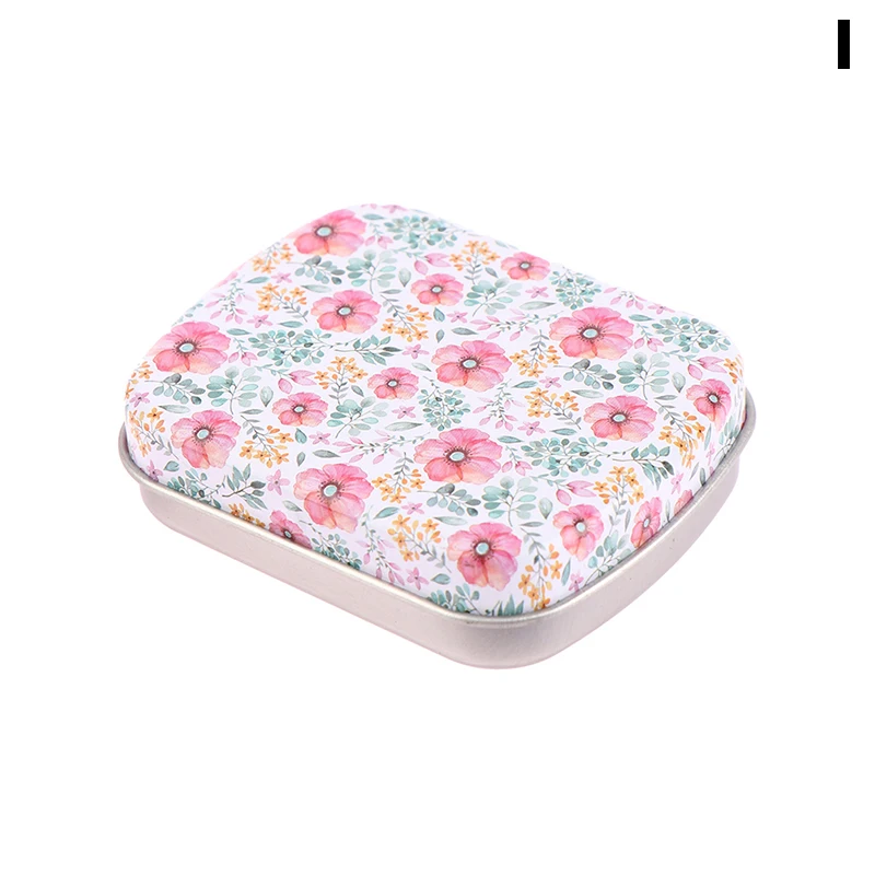 

Жестяная мини-коробка, металлические пустые банки на петлях с крышкой, портативный прямоугольный маленький контейнер для хранения, кейсы для конфет и таблеток, Домашний Органайзер