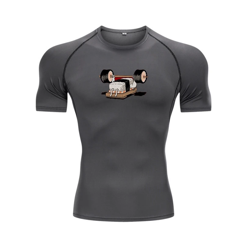 

Спортивная забавная футболка с аниме принтом суши, новинка для мужчин, повседневные винтажные футболки, топы с круглым вырезом в стиле Харадзюку, винтажные мужские топы