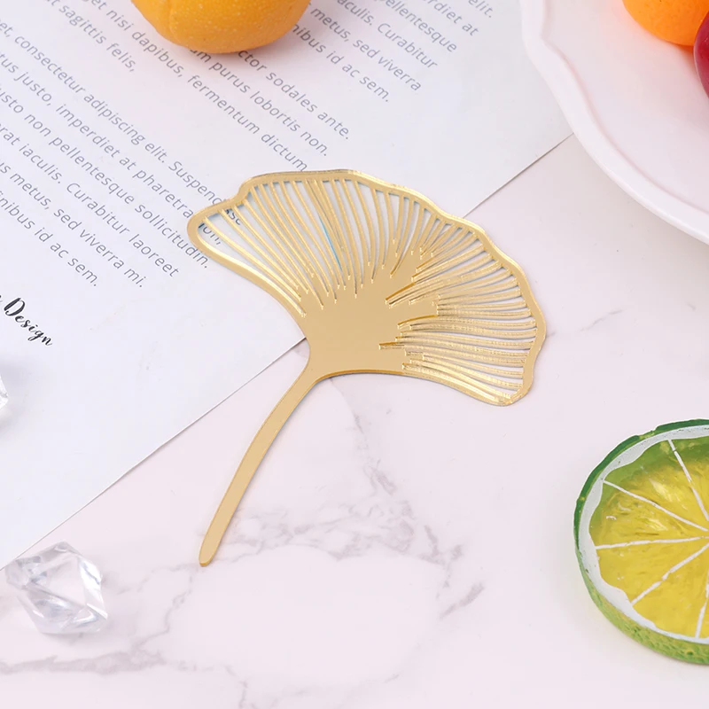 

Украшение для торта Ginkgo Biloba, акриловые золотые листья Ginkgo, аксессуары для выпечки, товары Вечерние