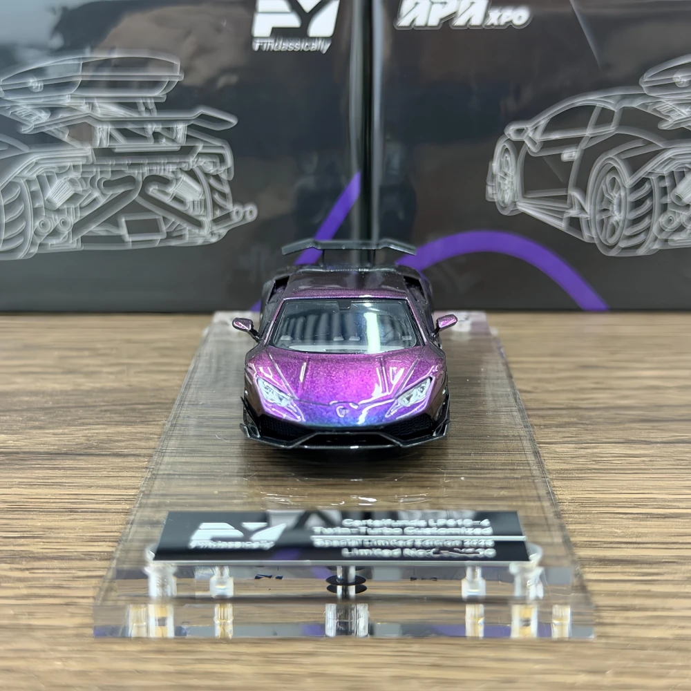 Фото Коллекционная модель автомобиля Findclassically 1:64 LP610 с экстремальной модификацией, литая под давлением №4