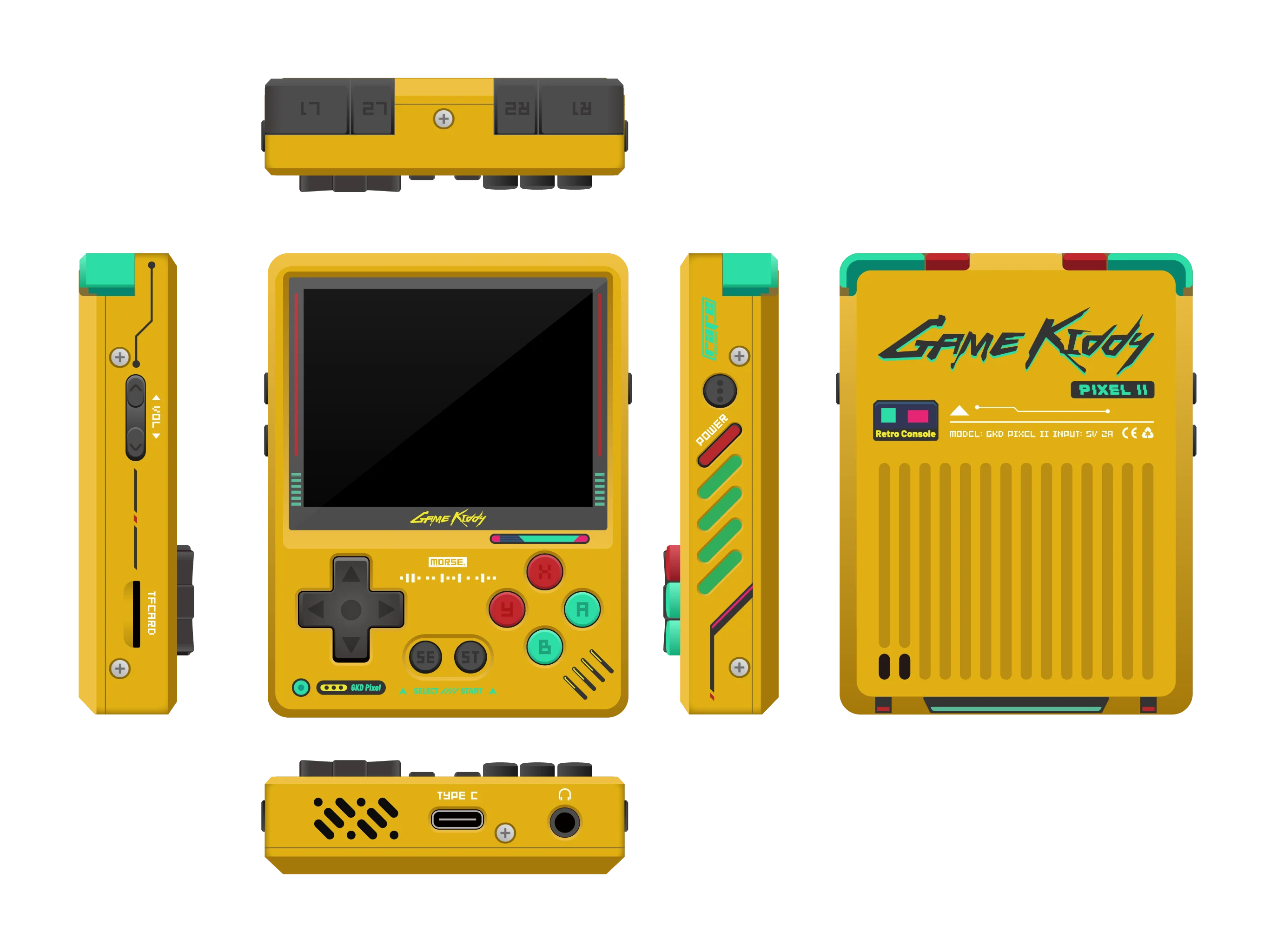 Фото Портативная игровая консоль GKD Pixel 2: Ретро-ностальгия, 2,4-дюймовый игровой контроллер, аркадные игры, цельнометаллический корпус, ЧПУ, индивидуальный подарок №5