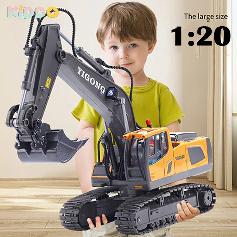 

Crawler Engineering Vehicle Remote Truck Kids Excavator Control 1:20 Truck Control Radio Excavator Christmas For Toy