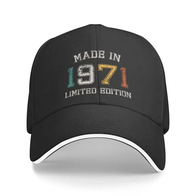 

Fashion Born In 1971 Made In 71 Baseball Cap for Men Women Custom Adjustable Unisex 51th Birthday 51 Years Gift Dad Hat Spring