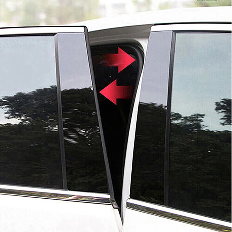 

6Pcs Car Door Window Pillar Posts Trim Cover Sticker Glossy Black Exterior Parts for Lexus ES 200/250/260/300h/350 2019-2022
