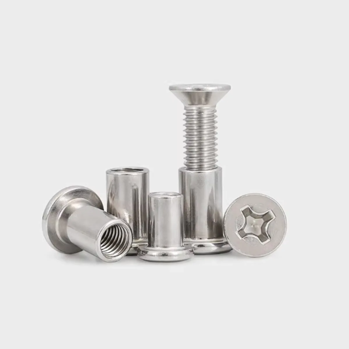 

304 Stainless Steel Cross Countersunk Head Lock Screw And Nut Set Combination M6M8
