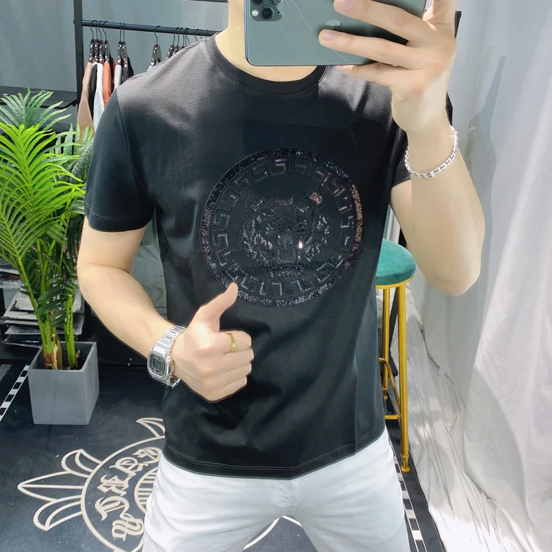 

Pure Cotton T-shirts for Men Men Clothing Ropa Hombre Roupas Masculinas Camisa Anime Clothes Camisetas Masculina T Shirt Homme